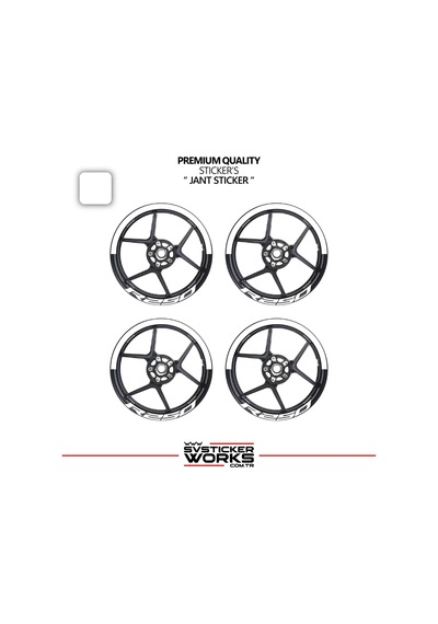 Rks R250 Jant Şeridi Yarım Jant Kaplama & R250 Yazı Sticker Seti 12635672