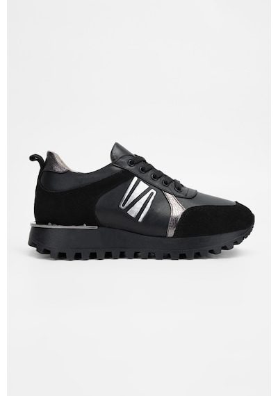 Valmenti Kadın Siyah Hakiki Deri Sneakers & Spor Ayakkabı 923 V-101 Bn Ayk Sk23/24 Siyah