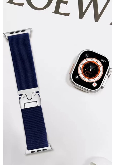 Newface Apple Watch 42mm Forest Kumaş Kordon - Lacivert Diğer
