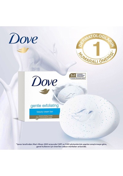 Beauty Cream Bar Katı Güzellik Sabunu Gentle Exfoliating Nemlendirici Etkili 90 G X8 Adet Diğer