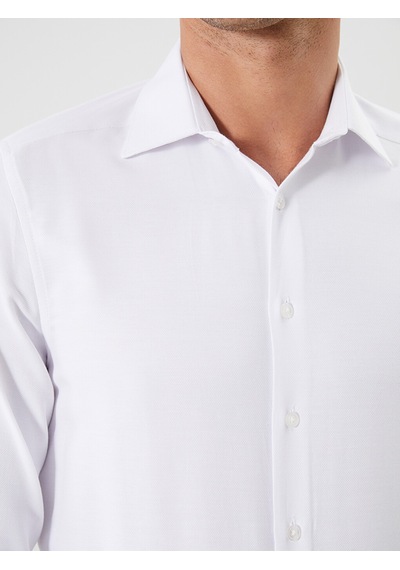 Lcw Busıness Beyaz Büyük Beden Slim Fit Uzun Kollu Oxford Erkek Gömlek