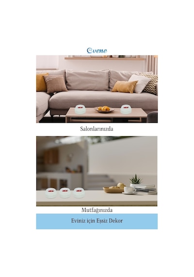 Mumluk Şamdan 3 Adet Tealight Uyumlu Çizgili Model - Beyaz