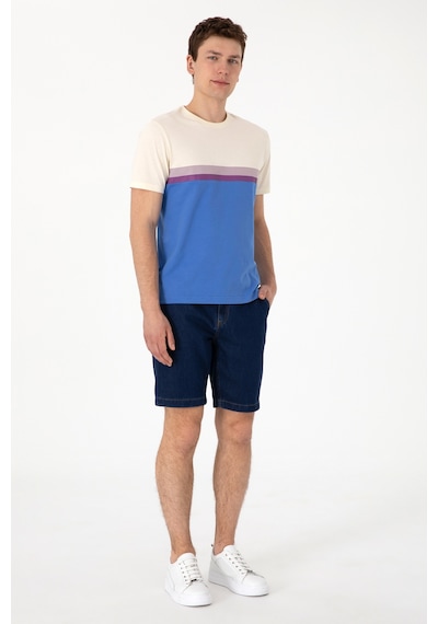 U.S. Polo Assn. Erkek Regular Fit Bisiklet Yaka İndigo Tişört 50306899-VR028