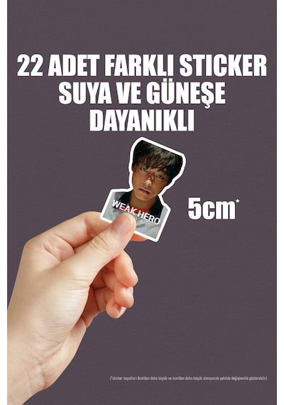 Weak Hero Class Kdrama K Drama Dizi Telefon Laptop Bullet Journal Yapışkanlı Folyo Sticker Paketi 22 Adet Çok Renkli