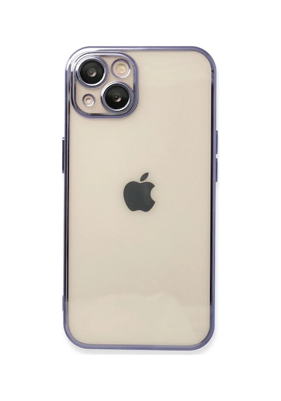 Apple iPhone Uyumlu  14 Kılıf Razer Lensli Silikon - Mor