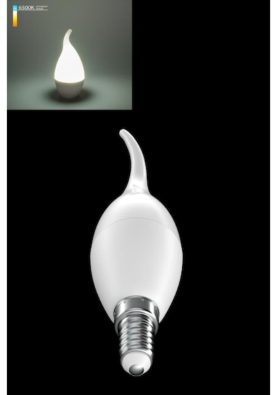 Rutter 5w Kuğu Led Mum Ampul 6500k Beyaz 10 Adet E14 Kıvrımlı Ampul