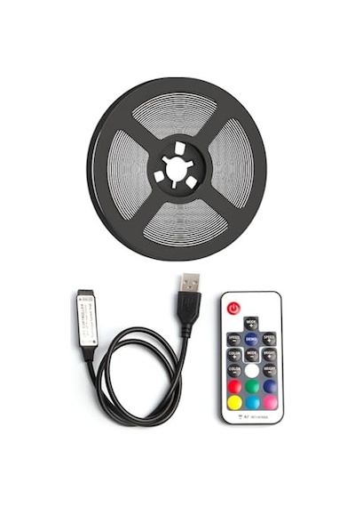 Tv Arkası Animasyonlu Rgb Şerit Led Seti Kumandalı 3 Metre - Cata - 5v Usb Girişli Enerji Sınıfı A++