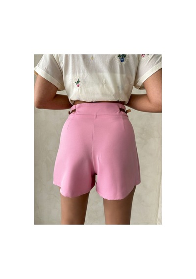 Verymoda Kemer Detaylı Şort Etek D2641 Pembe