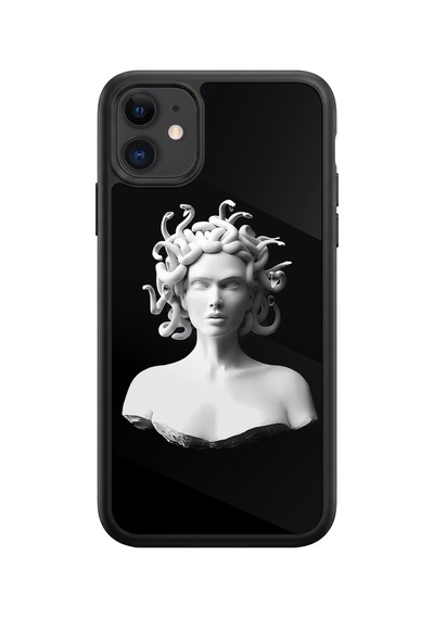 İphone 11 Uyumlu Medusa Desenli Kamera Korumalı Darbelere Dayanıklı Kılıf 911-medusa-iphone11