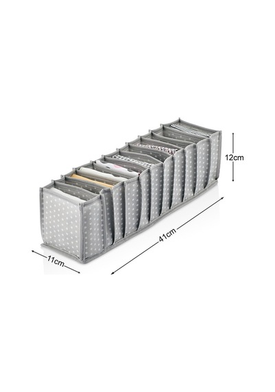 Serstil 11 Gözlü Gri Benekli Çekmece Içi Düzenleyici Organizer Small - 11 X 41 X 12 Cm