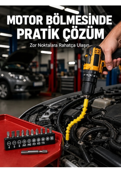 Mey İthalat 12 Parça Vidalama Uç Seti Akrobat Tasarım Dayanıklı Metal Yeni Nesil 66521989