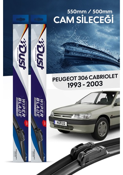 Peugeot 306 Cabriolet Silecek Takımı 1993-2003 Uyumlu 550mm/500mm