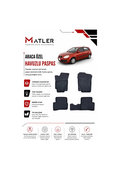 Kia Rio 2005 Model 4d Ekstra Havuzlu Paspas