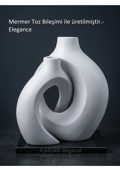 Premıum Sarmaşık Sevgili İkili Vazo Dekoratif - 16/13cm 36034151