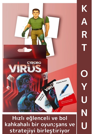 Wintoup Eğlenceli Ev Parti Arkadaş Ortam Aile Şans Komedi Strateji Beceri Geliştiren Kart Oyunu Virüs-cyborg