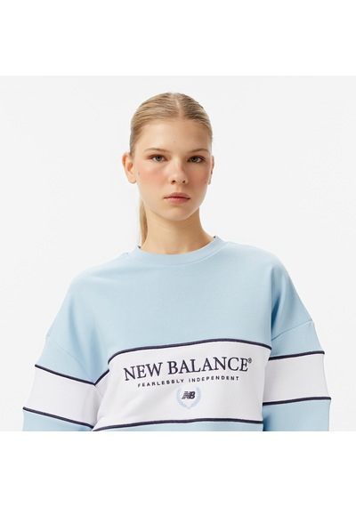 New Balance Nb Lifestyle Kadın Mavi Sweatshirt Wnc3507-blu Mavi