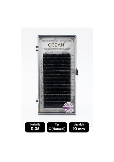 Ocean 0.05c Natural Kıvrım 10 Mm Soft Eyelash Doğal İpek Kirpik 16'lı