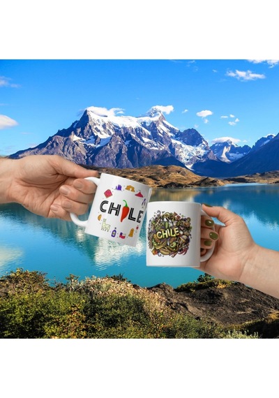 Şili Kupa Bardak 2 Adet Seyahat Hatıra Chile Mug