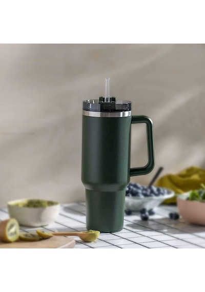 Stanley İle Uyumlu Yedek Pipet 40oz 30oz Bardak Bardak, 6'li Paket Temizleme Fırçalı Yeniden Kullanılabilir Pipet, P