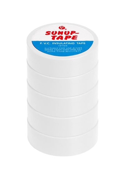Sn-27924 Beyaz 0.13x18mm İzole Pvc Elektrik Yalıtım Bant 5 Li Paket