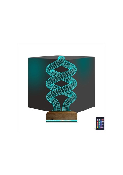 Luvivia Geometrik Dekoratif 3d Lamba - Masa Gece Lambası V7 Şeffaf