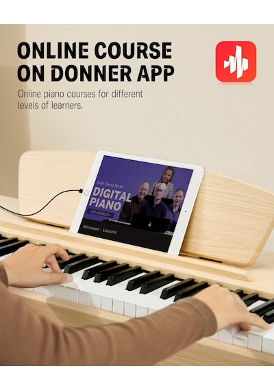 Donner Ddp-80 Wooden Style Dijital Piyano Naturel Wood