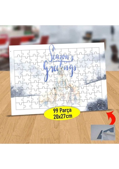 Sevimli Kutup Ayıları 99 Parça Puzzle Yapboz Tablo-53876-5652