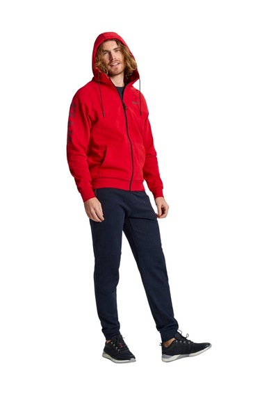 Slam Slam Logo Fz Hoodie Erkek Kırmızı Sweatshirt W07 Kırmızı