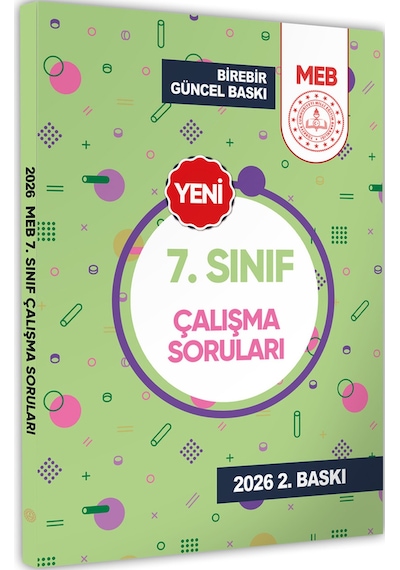 2026 7.Sınıf MEB Tüm Dersler Çalışma Soruları Soru Bankası (Renkli Baskı A4 Boyut) BASKI ÜCRETİ