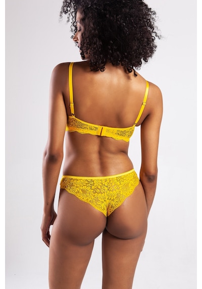 Lenaca G.colors Balconette Foam Push Up Bra, Sarı Konforlu Ve Şık Sütyen Çok Renkli