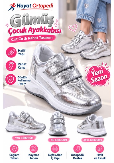 Özpınarcı Deri Ve Confort Spor Ayakkabı Gümüş