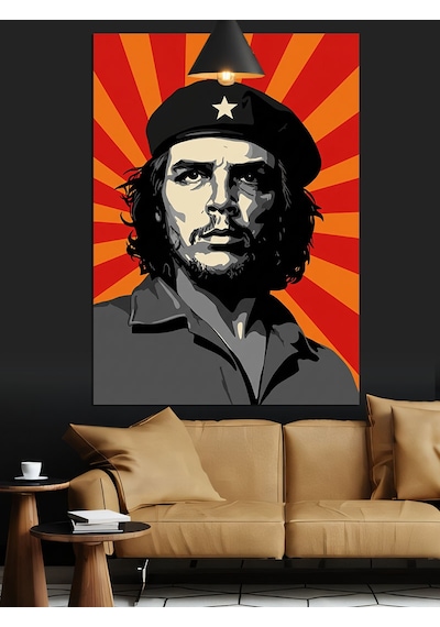 Che Guevara Lider Portresi Dekoratif Kanvas - Mdf Ahşap Tablo