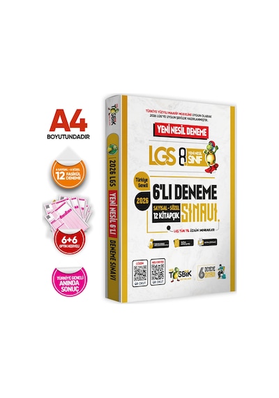 2026 8.Sınıf LGS - İOKBS Tıpkı Basım ve ÖZGÜN Yeni Nesil Deneme Seti 23lü(9+8+6) ALTIN PAKET TG