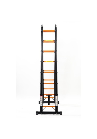 Cardilife 2.5 + 2.5 Metre Teleskopik Çelik Merdiven 8+8 Basamaklı