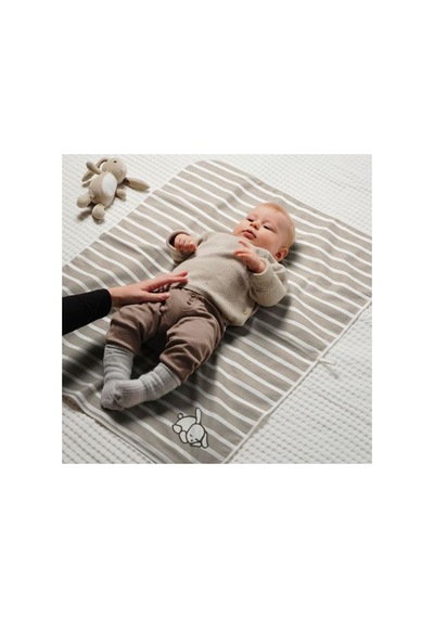 Len Bebek Alt Değiştirme Pedi, Beyaz-bej, 90x70 Cm, Şerit Desenli Beyaz-bej - 940949646 Beyaz-bej