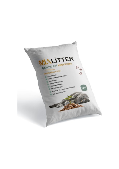 Mialitter Çam Peleti 5kg Kedi Kumu %100 Organik Tozsuz Doğal Çam Kokulu 6mm 5 Kg