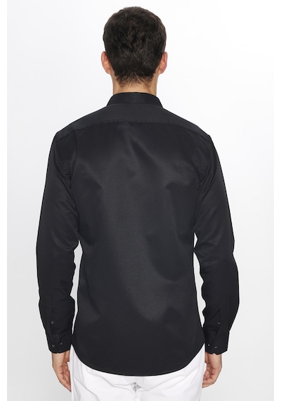 Tudors Erkek Modern Slim Fit Dar Kesim Uzun Kollu Pamuklu Kolay Ütü Armürlü Siyah Gömlek-31494-siyah Siyah Tudors Erkek Modern Slim Fit Dar Kesim Uzun Kollu Pamuklu Kolay Ütü Armürlü Siyah Gömlek-31494-siyah Siyah