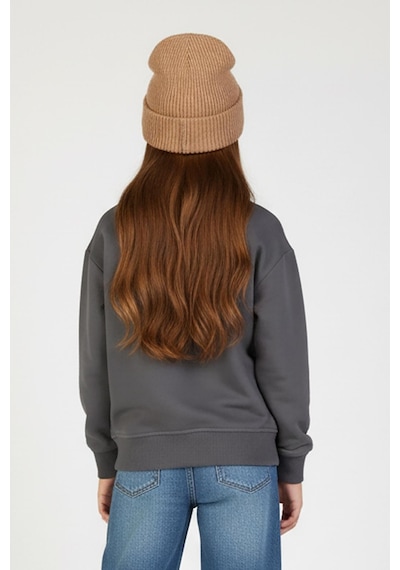 Kız Çocuk İşleme Detaylı Sweat Dmb-9897 Füme