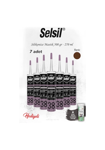Kahverengi 7'li Selsil Silikonize Mastik 500 Gr. Ve Rosie
