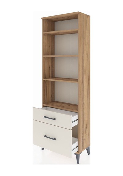 Arges Dolap 4 Raflı 2 Çekmeceli 60x30x182 Çam-aytaşı Çam