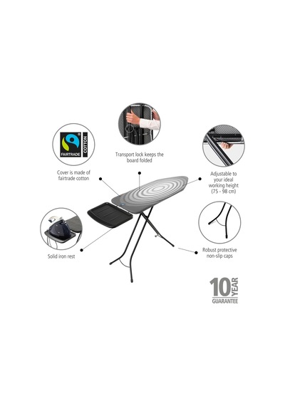 Brabantia 124x45cm C Buhar Kazanı Standlı Tıtan Oval Desenli Ütü Masası - Ssuh Diğer