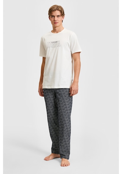 U.s. Polo Assn. Erkek Ekru Pijama Takım 50326148-vr019 Ekru
