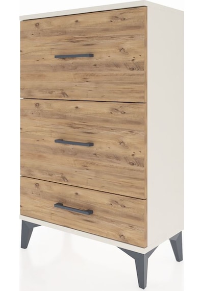 Arges Komodin 3 Çekmeceli 60x30x96 Aytaşı-çam Aytaşı