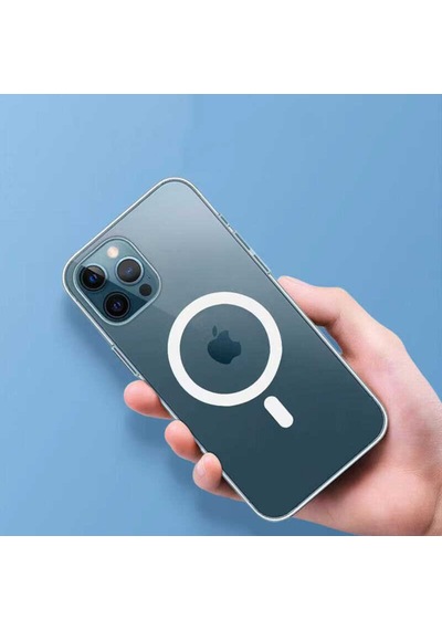 Apple Uyumlu iPhone 13 Pro Kılıf Zore Tacsafe Wireless Kılıf Renksiz