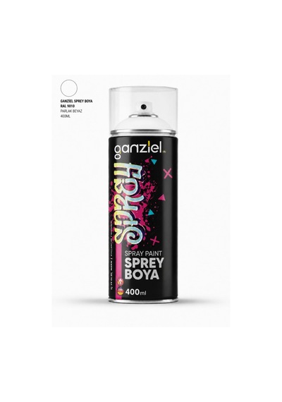 Ganziel Ral 9010 Parlak Beyaz Sprey Boya - 400 Ml 301 Parlak Beyaz Ral 9010