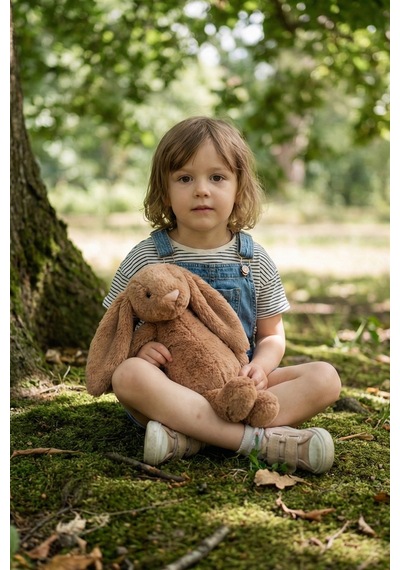 Yumuşacık Peluş Tavşan Hediyelik Bebek Uyku Ve Oyun Arkadaşı 45 Cm Oyuncak Kahverengi