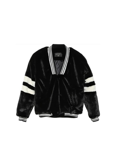 Peluş Bomber Ceket - Siyah Renk-388 Siyah
