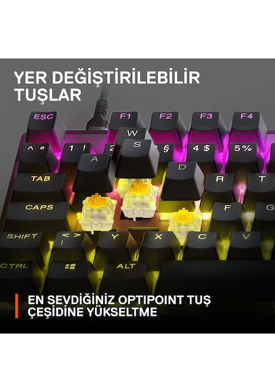 Steelseries Apex 9 TKL RGB UK Mekanik Oyuncu Klavye
