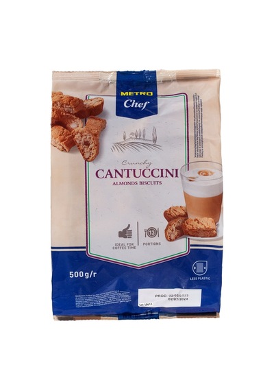Metro Chef Cantuccini 500 G - Bademli İtalyan Usulü Bisküvi 2'li Ekonomik Paket - 2 Adet Tarı