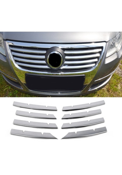 Vw Passat B6 Krom Ön Panjur 8 Parça 2005-2011 Arası P.çelik